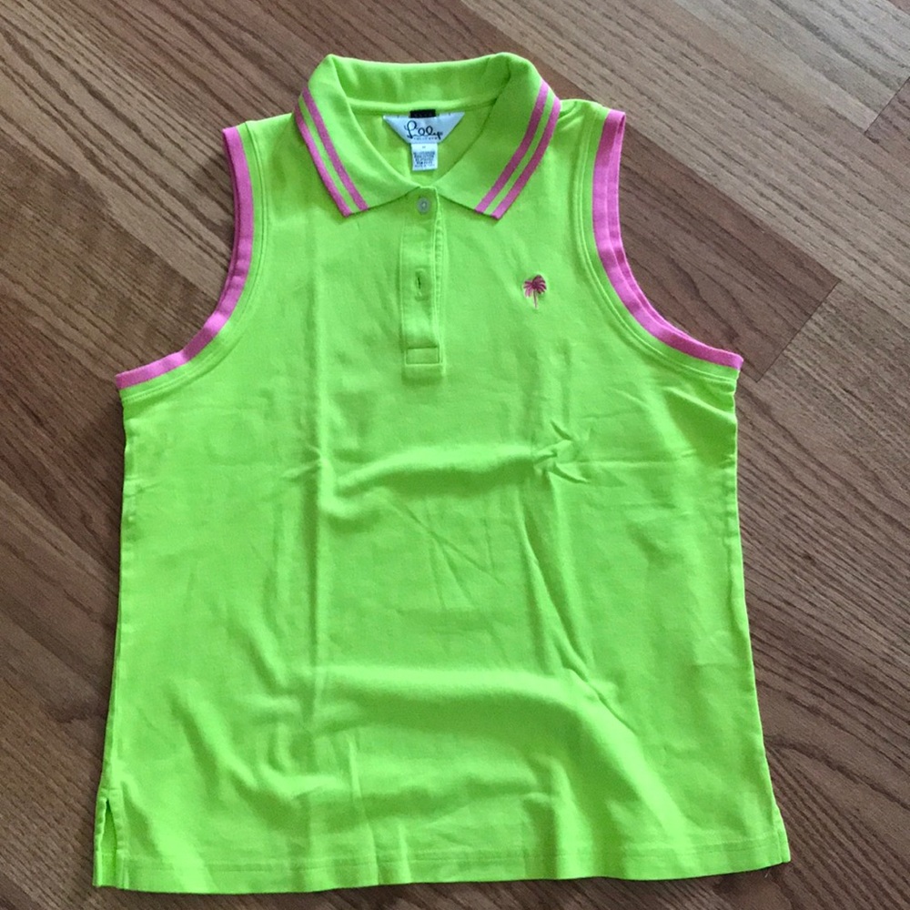 Lilly Pulitzer size medium sleeveless polo shirt.